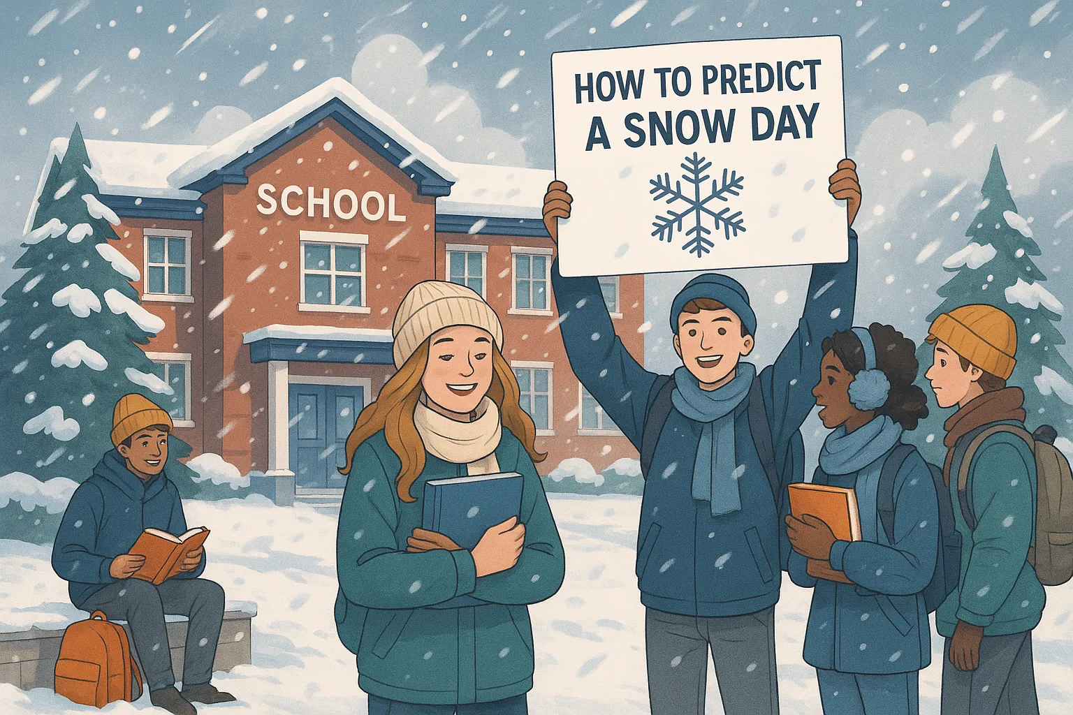 Students predicting a snow day