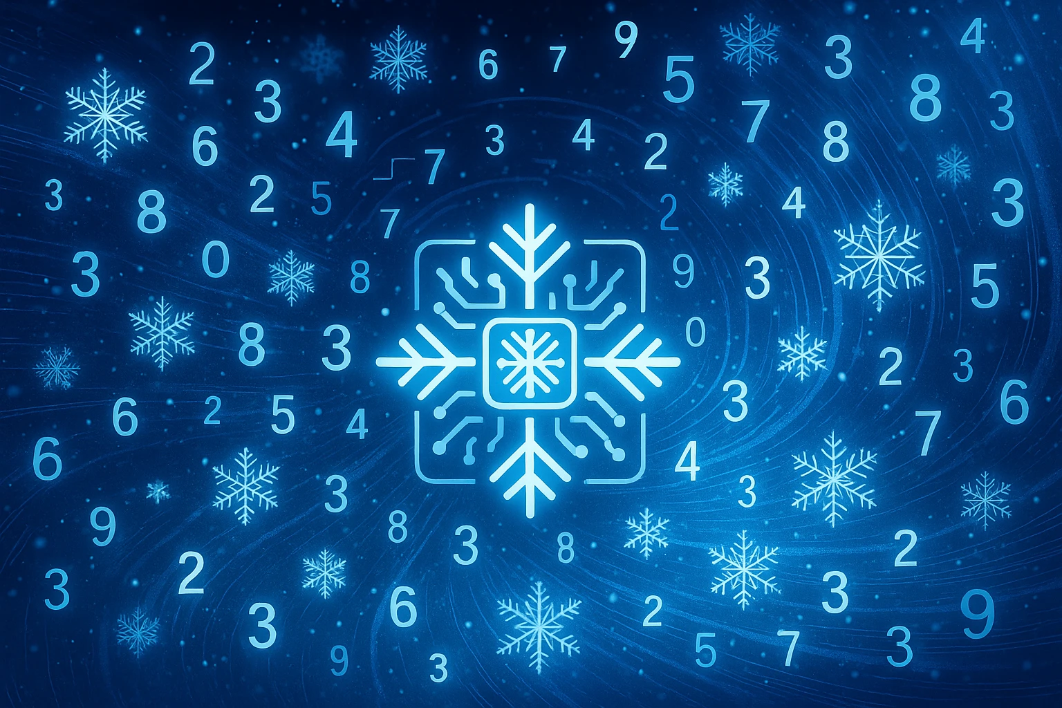 AI snow day prediction concept illustration